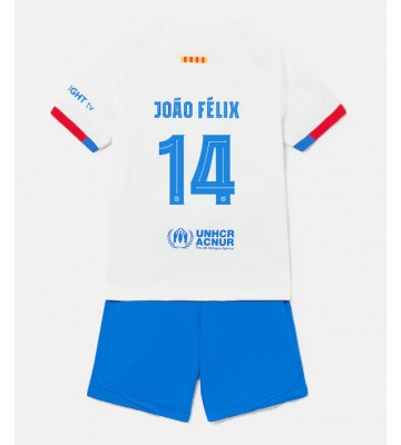 Maillot de foot Barcelona Joao Felix #14 Extérieur enfant 2023-24 Manches Courte (+ pantalon court)